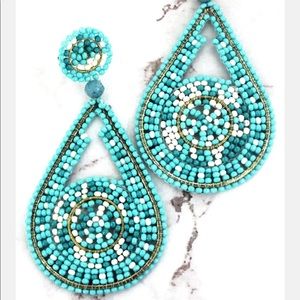 🌻BOGO NEWPensacola Turquoise Seed Bead Teardrop Earrings